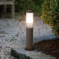 EGLO Helsinki pedestal lamp, rust brown Height 45 cm Stainless steel, sensor