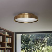 Oluce plafonnier Berlin, Ø 50 cm, couleur laiton anodisé