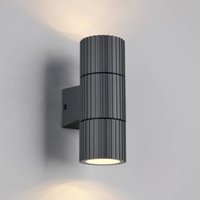 Trio Lighting Parana outdoor wall lamp, anthracite, height 16 cm, metal, 2-bulb.