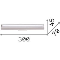 IDEAL LUX Dorica bronze LED wall lamp, height 30 cm, metal