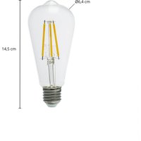 Arcchio LED-rustiklampa, E27 3,8W, klar, 2700K, 806lm