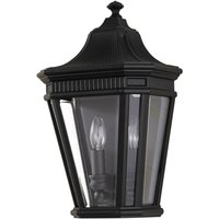 FEISS Utomhusvägglampa Cotswold Lane svart halvlykta