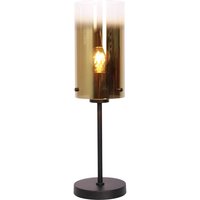 Freelight Ventotto bordslampa, svart/guld, höjd 57 cm, metall/glas