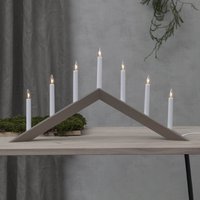 STAR TRADING Arrow candelabra, flat, 7-burner, grey