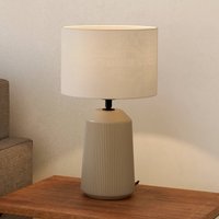 EGLO Bordslampa Capalbio, fot sand/skärm vit