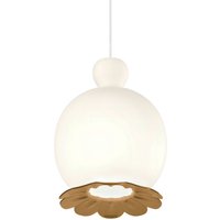 kdln Opyo pendant light, brass, Ø 22 cm, glass