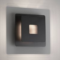 FISCHER & HONSEL Hennes LED wall light, width 18 cm, black