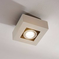 Arcchio spot Vince, 14 x 14 cm, vit/krom, metall, GU10