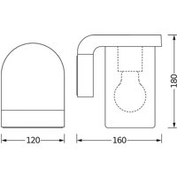 Applique d'extérieur OSRAM ENDURA CLASSIC CASCADE, verre transparent, IP44