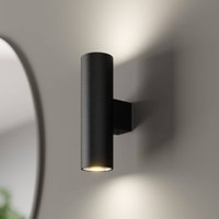 Euluna vägglampa Marion, svart Höjd 18 cm Stål upp/ner