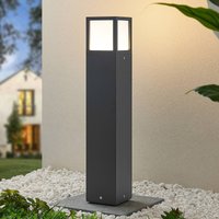 Lucande LED-väglampa Dewari, 65 cm, mörkgrå, IP54