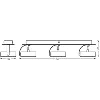 OSRAM LED ceiling spotlight VENUS, white, 3-bulb, metal 3,000 K