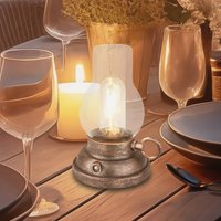 Briloner LED rechargeable table lamp Brilo unplugged Kanea bronze-coloured 18 cm