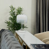 Maytoni LED table lamp Spirito, white, glass, height 42 cm