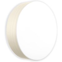 LZF LAMPS LZF LED-vägglampa Gea, elfenbensfärgad, Ø 42 cm, trä