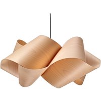 LZF LAMPS LZF Swirl hanging light, beech/nickel-coloured, Ć 75 cm, wood