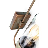 Moretti Luce Utomhusvägglampa Silindar 3356, mässing antik/klar