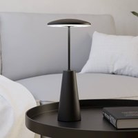EGLO Piccola LED rechargeable light, black, height 28 cm, metal, IP54