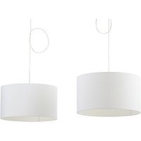 Helestra Certo hanging lamp cylinder 2-bulb, white