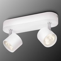 Philips Star pivotable LED spotlight white 2-bulb