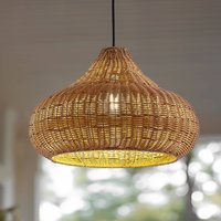 Lucande utomhushänglampa Taniola, 1 lampa, beige, rotting, IP44