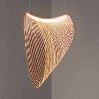 Luceplan Illan LED-hängande lampa i trä, dimbar, Ø 100 cm