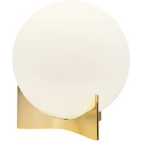 Terzani Tischleuchte Oscar, goldfarben, Ø 20 cm, Opalglas