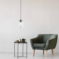 TK Lighting Suspension Molly, vert, Ø 14 cm, métal/verre