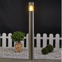Lindby Enja path light, 100 cm, stainless steel, IP44, E27