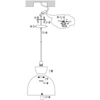 Steinhauer Skandina 3683ZW pendellampa, svart, metall, Ø 36,5 cm
