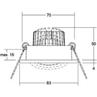 BRUMBERG Spot encastrable LED Berrie-R, RC-variable, chrome