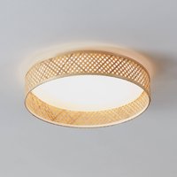 EGLO Luppineria LED-taklampa i bambunät Ø 38cm