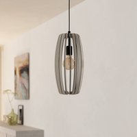 EGLO Bajazzara hanging light, one cage shade, sand colour