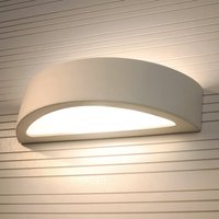 SOLLUX LIGHTING Applique murale Bow up/down en céramique blanche Largeur 38 cm