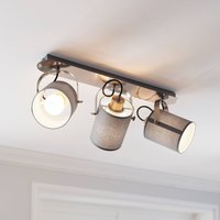 EGLO Ceiling spotlight Villabate and three cloth shades