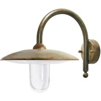 Moretti Luce Outdoor wall light Casale depth 42cm, antique brass