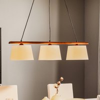 Lamkur Sweden pendant light, 3-bulb, walnut oak