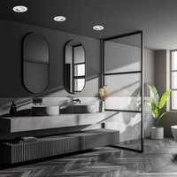 Briloner 7602 LED recessed spot 3-set IP65 3,000 K chrome