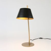 Holländer ADEA table lamp, black and gold, height 61 cm, metal, E27