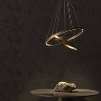 Maytoni Rim suspension LED, 840, 3 anneaux, noire