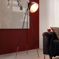 EGLO Golvlampa Chester i svart/koppar