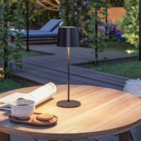 Paulmann LED rechargeable table lamp Gilo, black, plastic, IP44