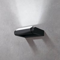 EGLO LED-utomhusvägglampa Brianza, svart, bredd 20 cm, metall