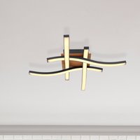 Globo Evita LED ceiling light in a wood look