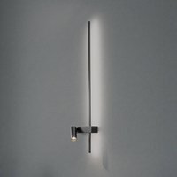 Nowodvorski Lighting Vägglampa EASY RIGHT, svart Bredd 80 cm Metall GU10 + LED