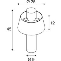 SLV Lampe pour socle Photoni 45, noir, aluminium, hauteur 45 cm