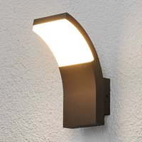 Lucande LED-utomhusvägglampa Timm, 20 cm, antracit, IP54