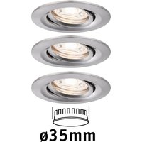 Paulmann Nova mini LED-inbyggnadsspot 3-pack järn