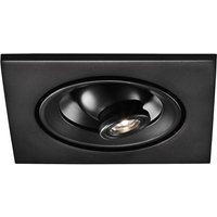 Egger Licht Egger DLS LED-inbyggnadsspot Riga Zooom, kantig, svart, 3000K