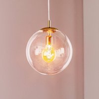 ALDEX Hänglampa 562, glas klart, kåpa/kåpa guld